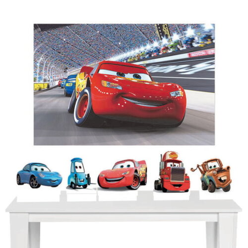Kit Cenário Festa Carros - Painel em e 5 Displays
