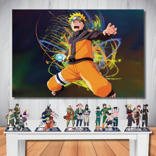 Kit Cenário Naruto Painel Infantil e Display de Mesa