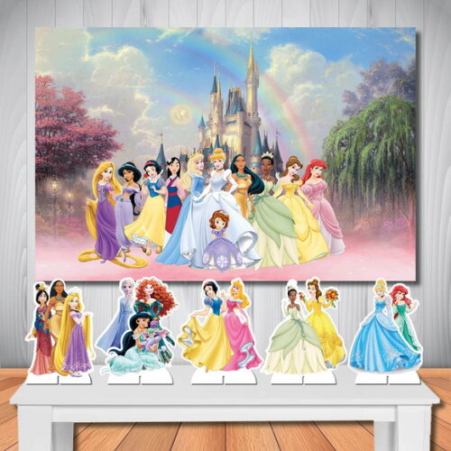 Kit Cenário Painel de Festa Top e Display as Princesas