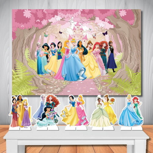 Kit Cenário Painel de Festa Top e Display as Princesas