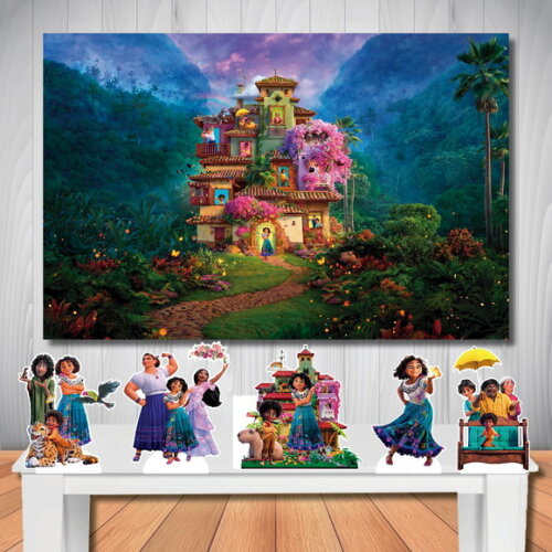 Kit Decoração Encanto Painel de Aniversário e Totem