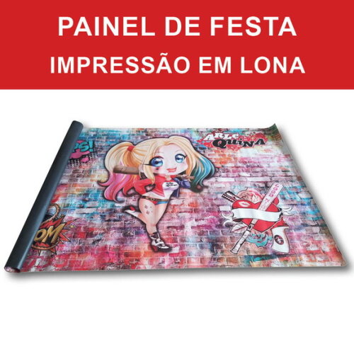 Kit Decoração Painel de Festa e Display Arlequina Cute