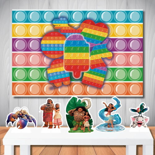 Kit Decoração Popit Fidget Toys Painel e Display de Mesa