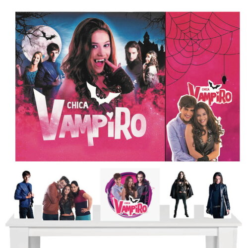 Kit Decoração Totem e Painel de Festa Chica Vampiro
