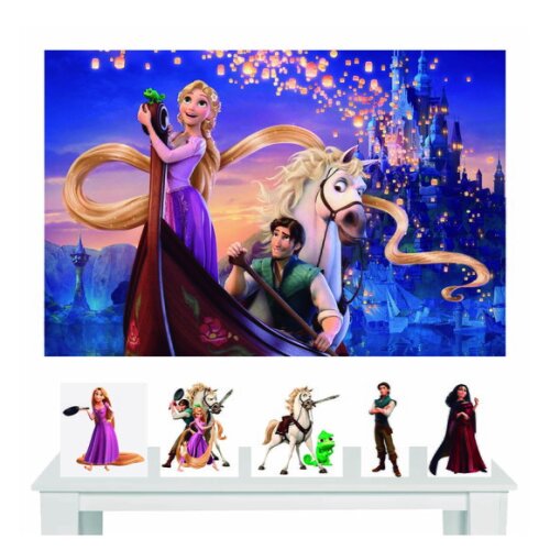 Kit Decoração Totem de Mesa e Painel de Festa Enrolados