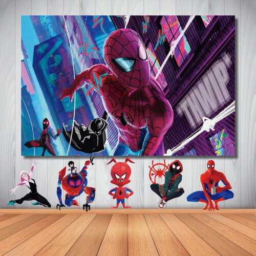 Kit Festa Aranhaverso Painel Infantil e Display