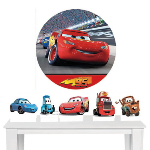 Kit Festa Painel Circular e Display Carros - 1,50x1,50m