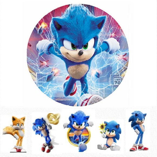 Kit Festa Painel Circular e Display Sonic Filme - 1,50x1,50m