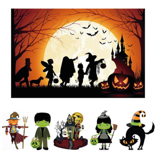 Kit Festa Painel e Display Halloween - 1,50x1,00m