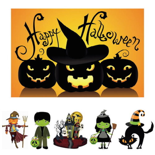 Kit Festa Painel e Display Halloween - 1,50x1,00m