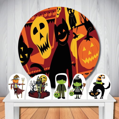 Kit Festa Painel Infantil Redondo e Halloween Display