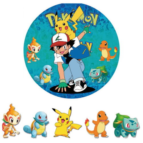 Kit Festa Painel Redondo e Display Pokémon - 1,50x1,50m