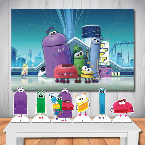 Kit Festa Top Painel de Aniversário + Display mdf Storybots