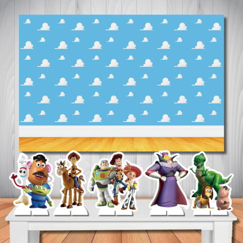 Kit Painel Cenário 1,5x1,0m e Display mdf Toy Story