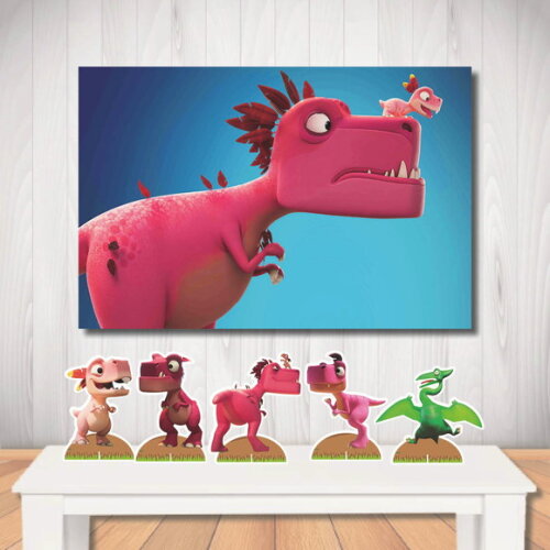 Kit Painel Festa e Display 1,5x10m Dinossauros Atrapalhados