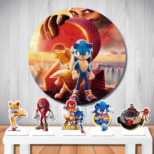 Kit Sonic Filme 2 Painel Redondo 1,5x1,5m e Display de Mesa