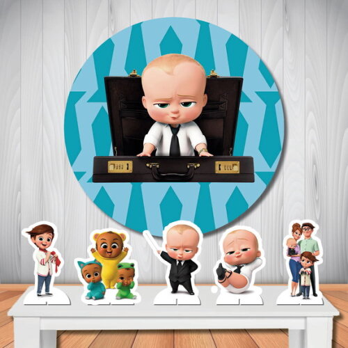 Painel Aniversário Redondo e Kit Display Poderoso Cefinho