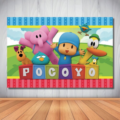 Painel de Aniversário Infantil Pocoyo - 1,50x1,00m