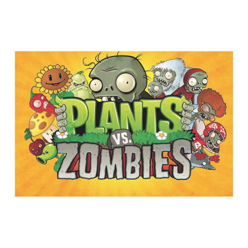 Painel de Aniversário Plantas x Zumbis - 1,50x1,00m