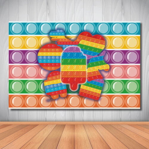 Painel de Cenário Popit Fidget Toys - 1,50x1,00m