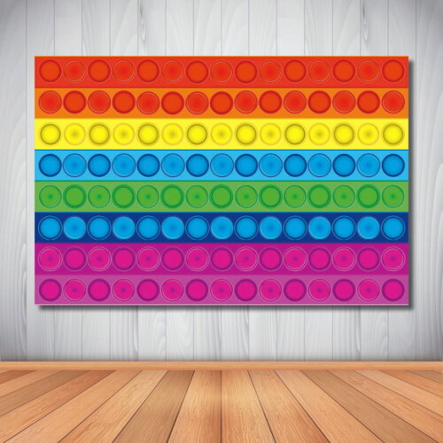 Painel de Festa Infantil Popit Fidget Toys -1,50x1,00m