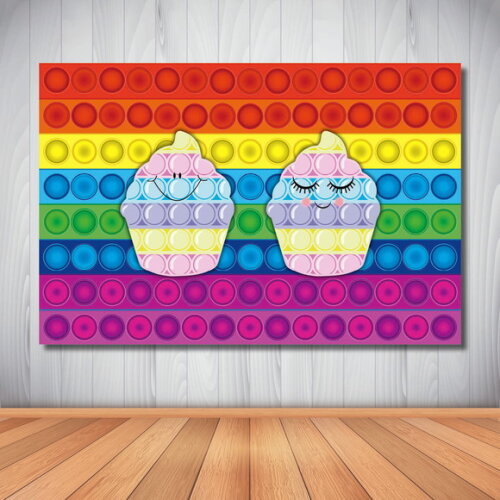 Painel de Festa Infantil Popit Fidget Toys -1,50x1,00m