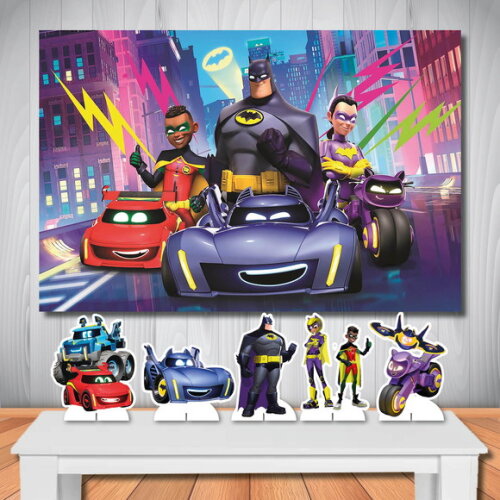 Painel de Festa Mega 1,5x1,0m e Kit Display Batwheels