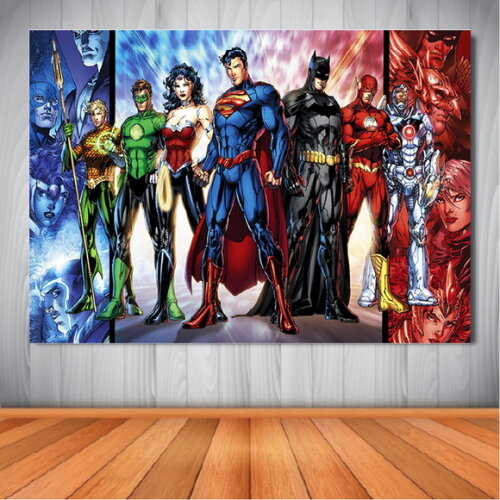 Painel Liga da Justiça - 1,50x1,00m
