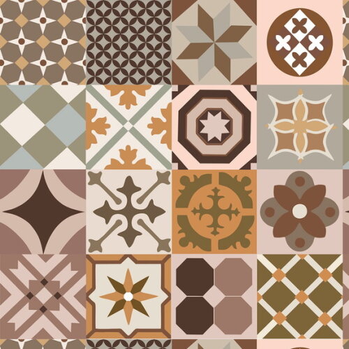 Papel de Parede Azulejo Mix Português