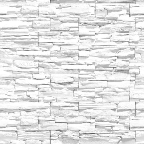 Papel de Parede Pedra Canjiquinha Marfim - 3d