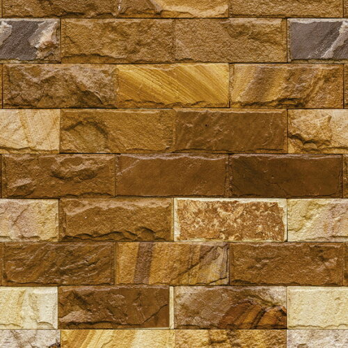 Papel de Parede Tijolo Rústico Ferrugem - 3d
