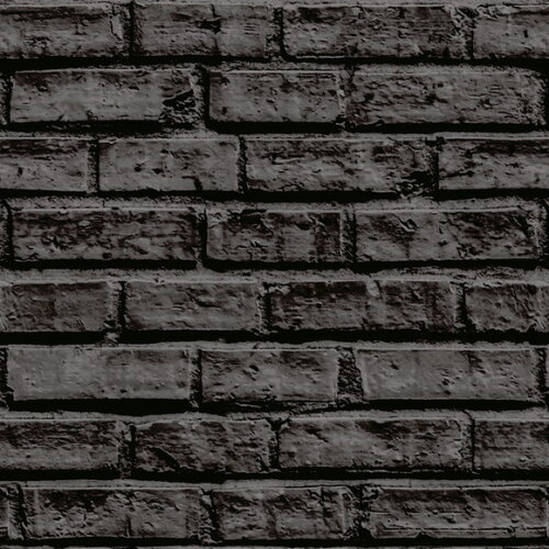 Papel de Parede Tijolos Carvão Ceramico 3d