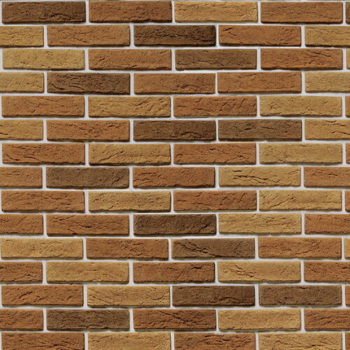 Papel de Parede Tijolos Marrom Claro e Escuro 3d