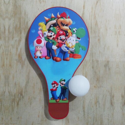 Raquete mdf Personaliza Super Mario Bros