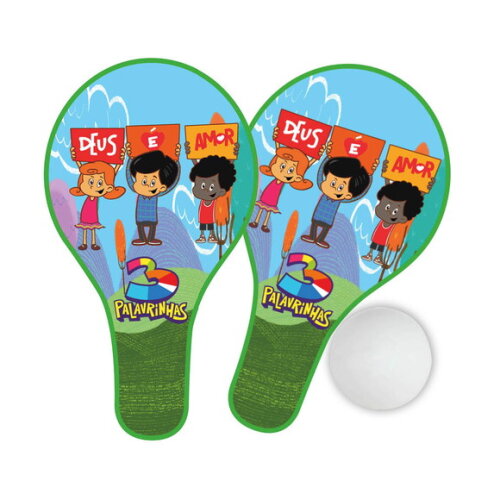 Raquetes mdf Personaliza 3 Palavrinhas