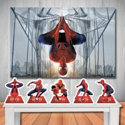 Kit Aniversário Festa Mega Painel + Display Homem Aranha