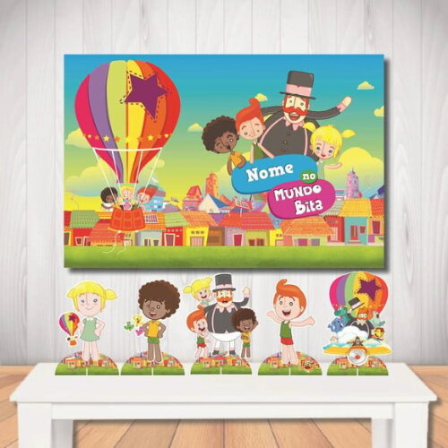 Kit Aniversário Festa Mega Painel + Display Mundo Bita