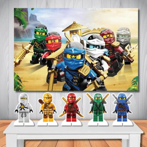 Kit Aniversário Festa Mega Painel + Display Ninjago