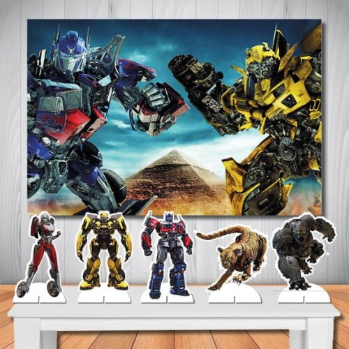 Kit Aniversário Festa Mega Painel + Display Transformers