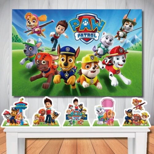 Kit Aniversário Festa Top Painel + Display Patrulha Canina