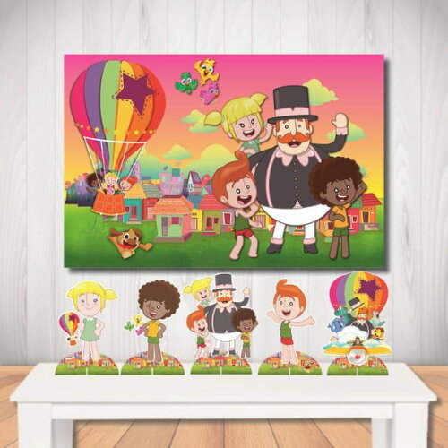 Kit Aniversário Mega Painel + Display Mundo Bita Rosa