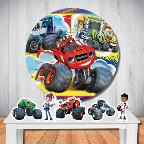 Kit Festa Blaze And The Monster Painel Circular e Display