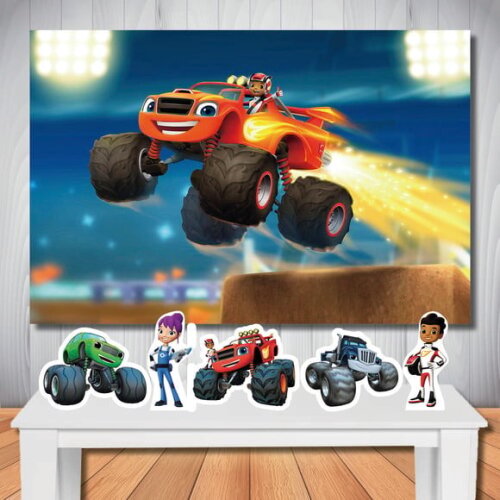Kit Festa Blaze And The Monster Painel Infantil e Display