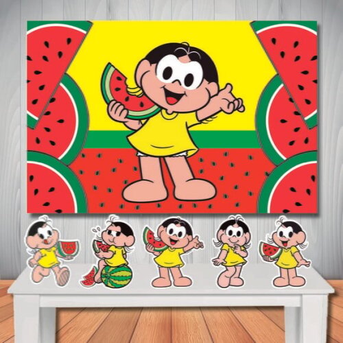 Kit Festa Cenário Magali Display de Mesa e Painel 1,50x1,00m