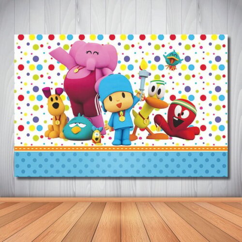 Painel de Aniversário Infantil Pocoyo - 1,50x1,00m