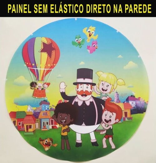 Painel de Aniversário Redondo e Display Arlequina Cute