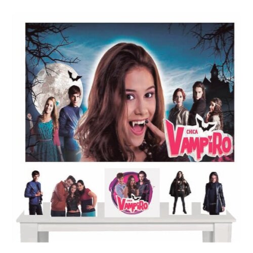 Painel de Festa e Totem Chica Vampiro - 1,50x1,00m