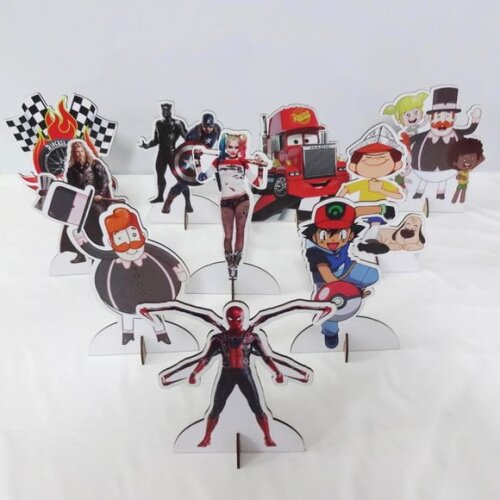 Painel de Festa Redondo e Kit Display de Mesa Lol 1,5x1,5m