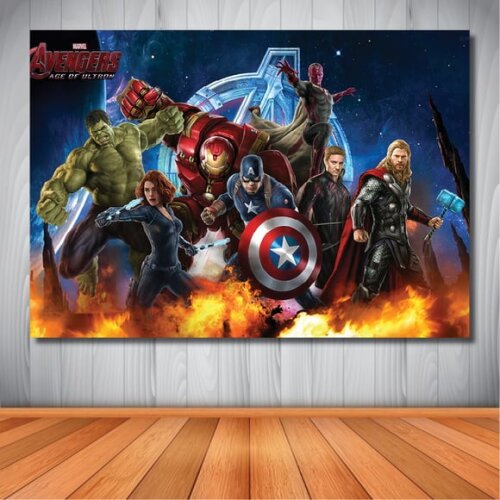 Painel Vingadores Avengers - 1,50x1,00m