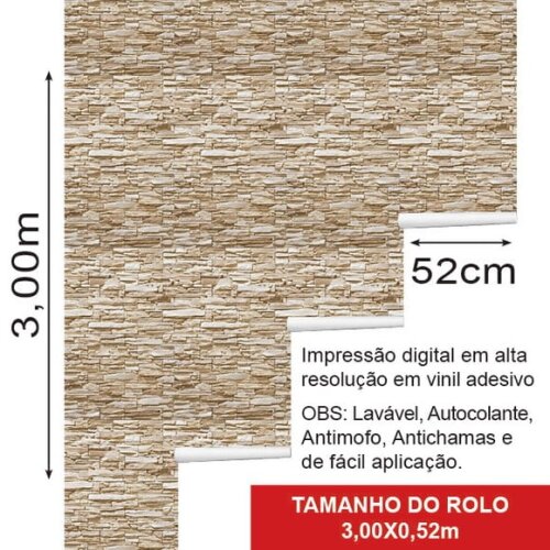 Papel de Parede Canjiquinha Marfim Marrom - 3d